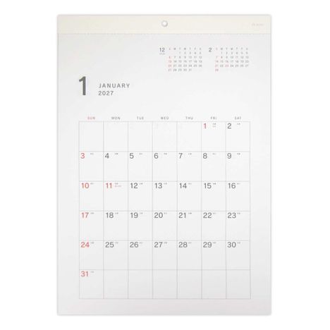２７壁掛けカレンダーＡ３エヌの画像