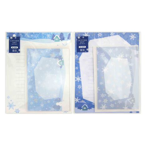 雪の結晶柄レターセット　３セットの商品画像