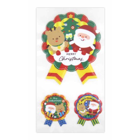 ステッカーぷくぷくリボンクリスマス柄の3番目の写真