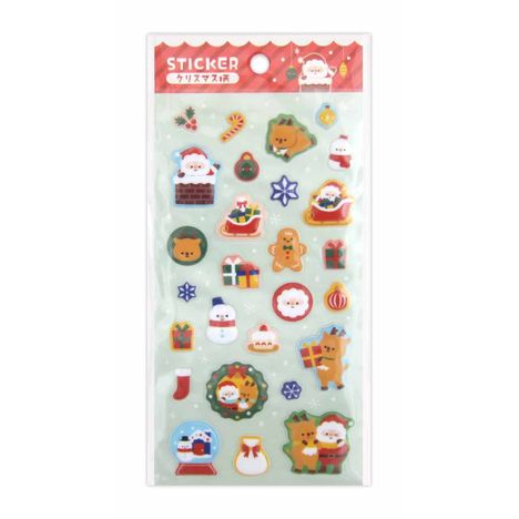 ステッカーぷくぷくクリスマス柄の画像