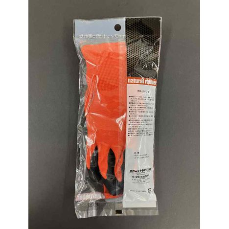 天然ゴム背抜き手袋レッドＬＬの2番目の写真