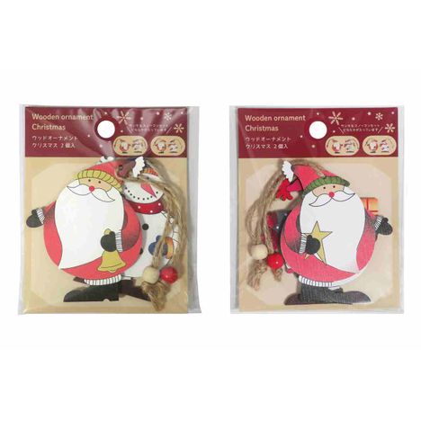 ウッドオーナメント　クリスマス　２Ｐの画像