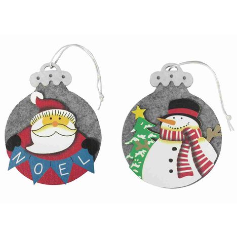 ウッド＆フェルトオーナメント　クリスマスの3番目の写真