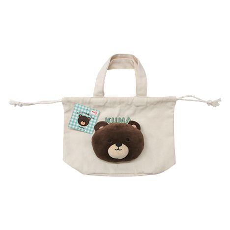 巾着バッグ　クマの画像