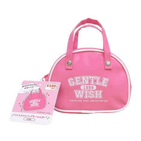 ミニエナメルバッグキーホルダーＰＫの画像