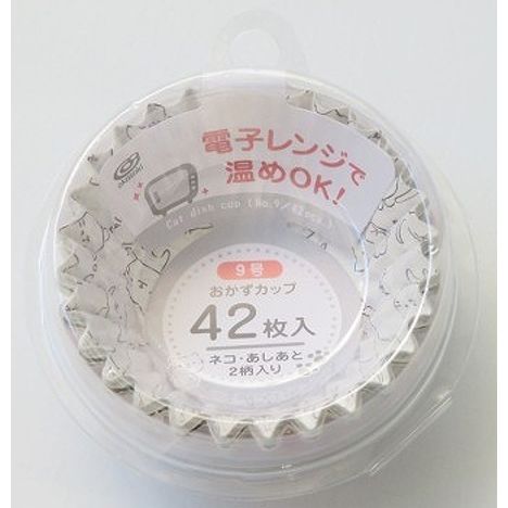 おかずカップ　ネコ柄　９号の商品画像