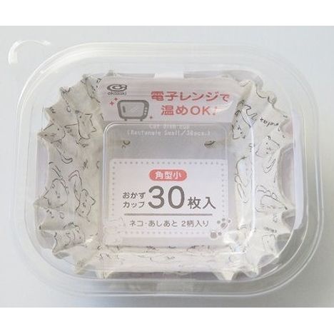 おかずカップ　ネコ柄　角型小の商品画像