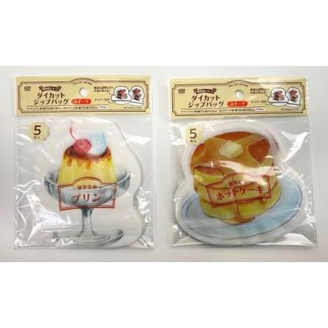 ダイカットジップバッグ　スイーツ　５枚の商品画像