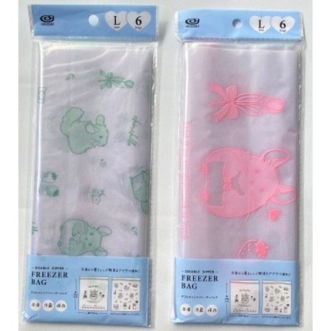 フリーザーバッグＬ　６Ｐ　チンチラ柄の商品画像