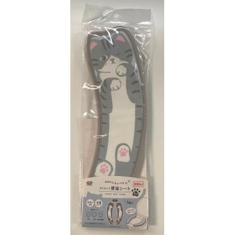 ダイカット便座シート　ネコ柄ＧＹの商品画像