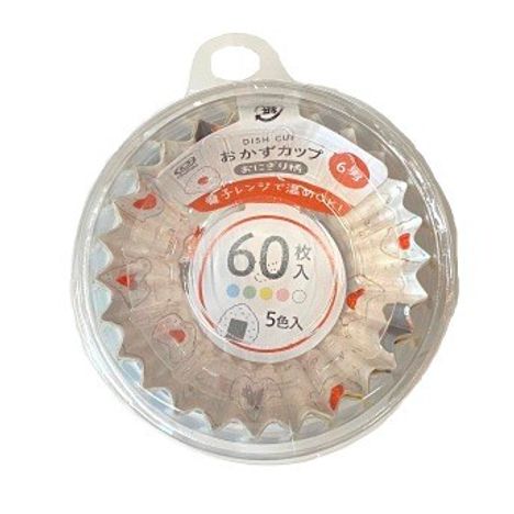 おかずカップ６号６０枚　おにぎり柄の画像
