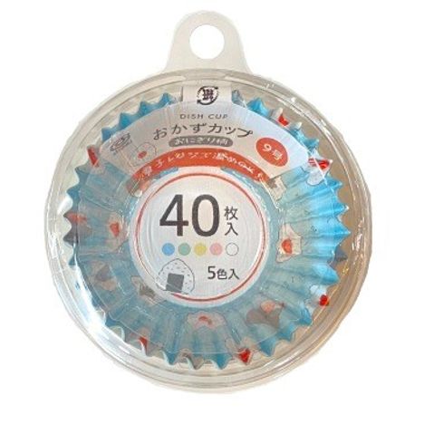 おかずカップ９号４０枚　おにぎり柄の画像