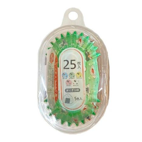おかずカップ小判型２５枚　おにぎり柄の商品画像