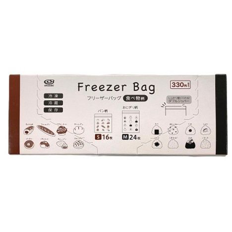 フリーザーバッグＳ＋Ｍ４０Ｐ食物柄の商品画像