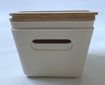 バンブー蓋収納ボックスＭ２Ｐ　ＩＶの商品画像