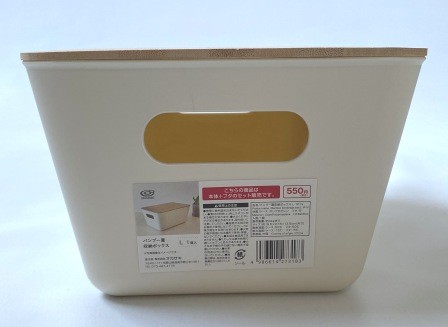 バンブー蓋収納ボックスＬ１Ｐ　ＩＶの商品画像