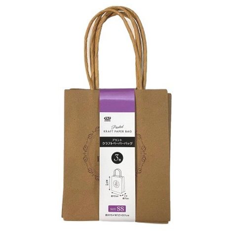 クラフトバッグ　プリント　ＳＳ　３枚の商品画像