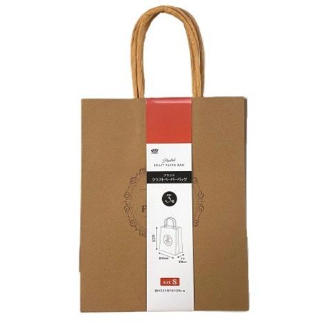 クラフトバッグ　プリント　Ｓ　３枚の商品画像