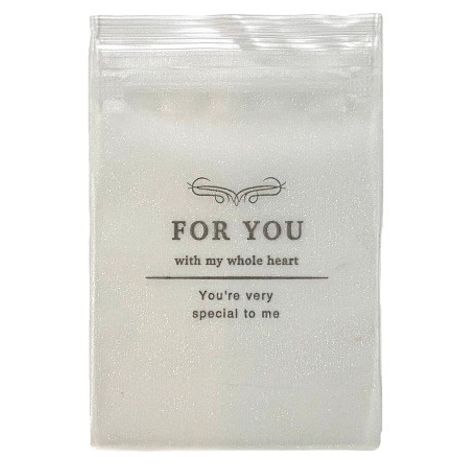 ジッパーバッグ　Ｓ　５枚入　ロゴ柄の3番目の写真