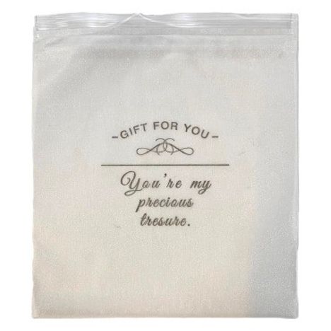 ジッパーバッグ　Ｌ　３枚入　ロゴ柄の3番目の写真