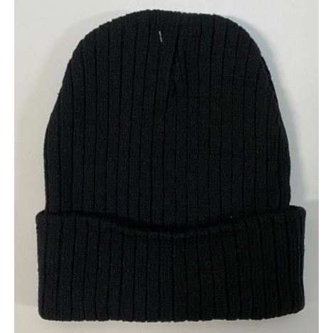リブニット帽　タグ付　ＢＫの2番目の写真
