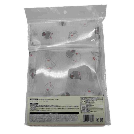 厚手プリント洗濯ネットＬＬ文鳥柄の2番目の写真