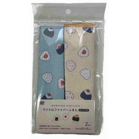 マイクロふきん２Ｐ　おにぎり柄の商品画像