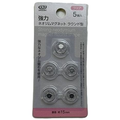 強力ネオジムマグネットラウンド５Ｐクリアの商品画像