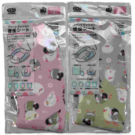 プリント便座シート　文鳥柄の商品画像