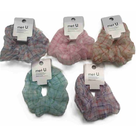 シュシュ　チェック柄の商品画像