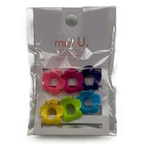 ミニバンスクリップ　フラワー　６Ｐの商品画像