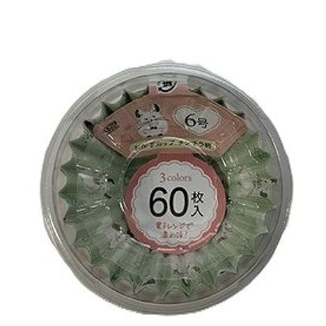 おかずカップ６号６０枚　チンチラ柄の商品画像